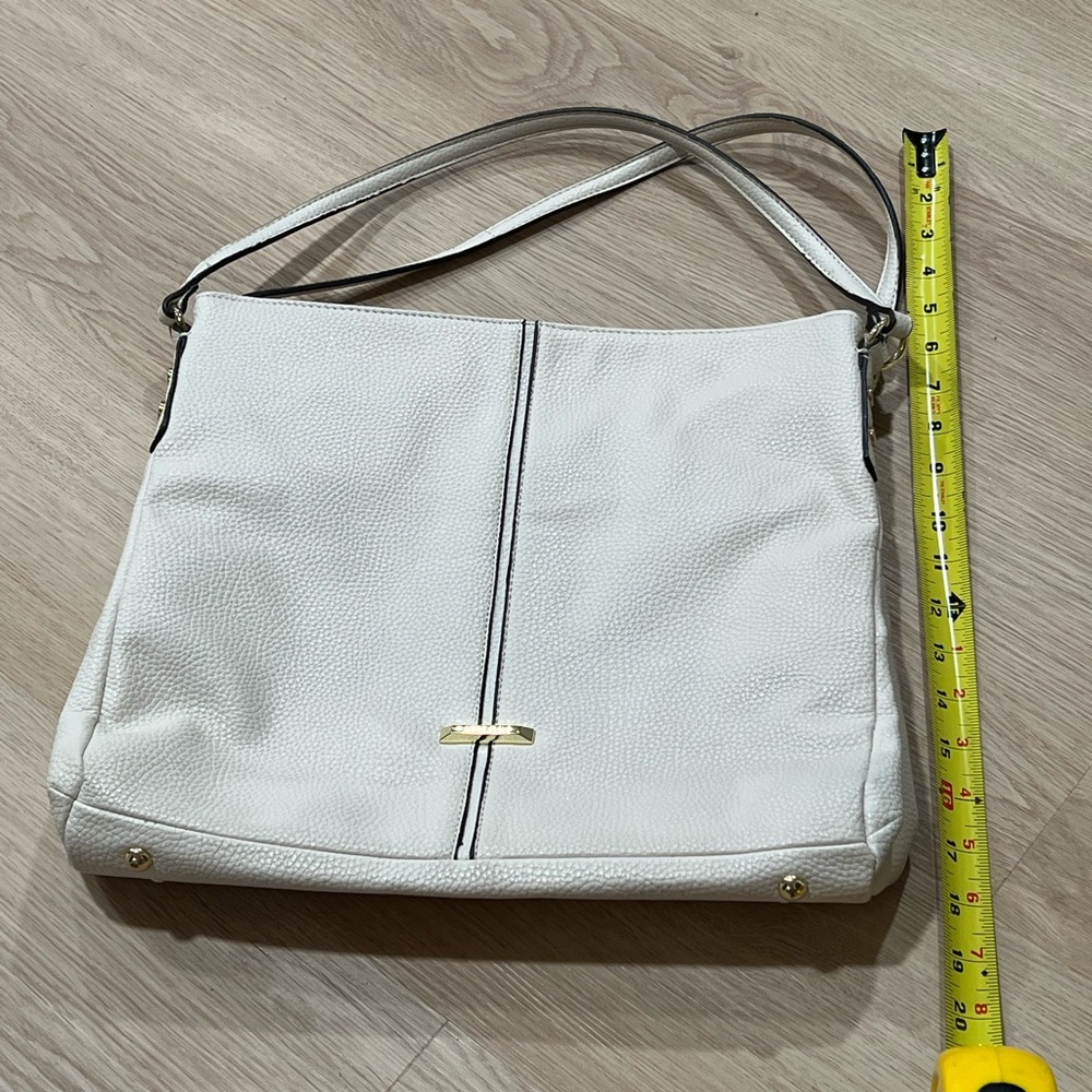Anne Klein White Shoulder Bag Minimalist Design